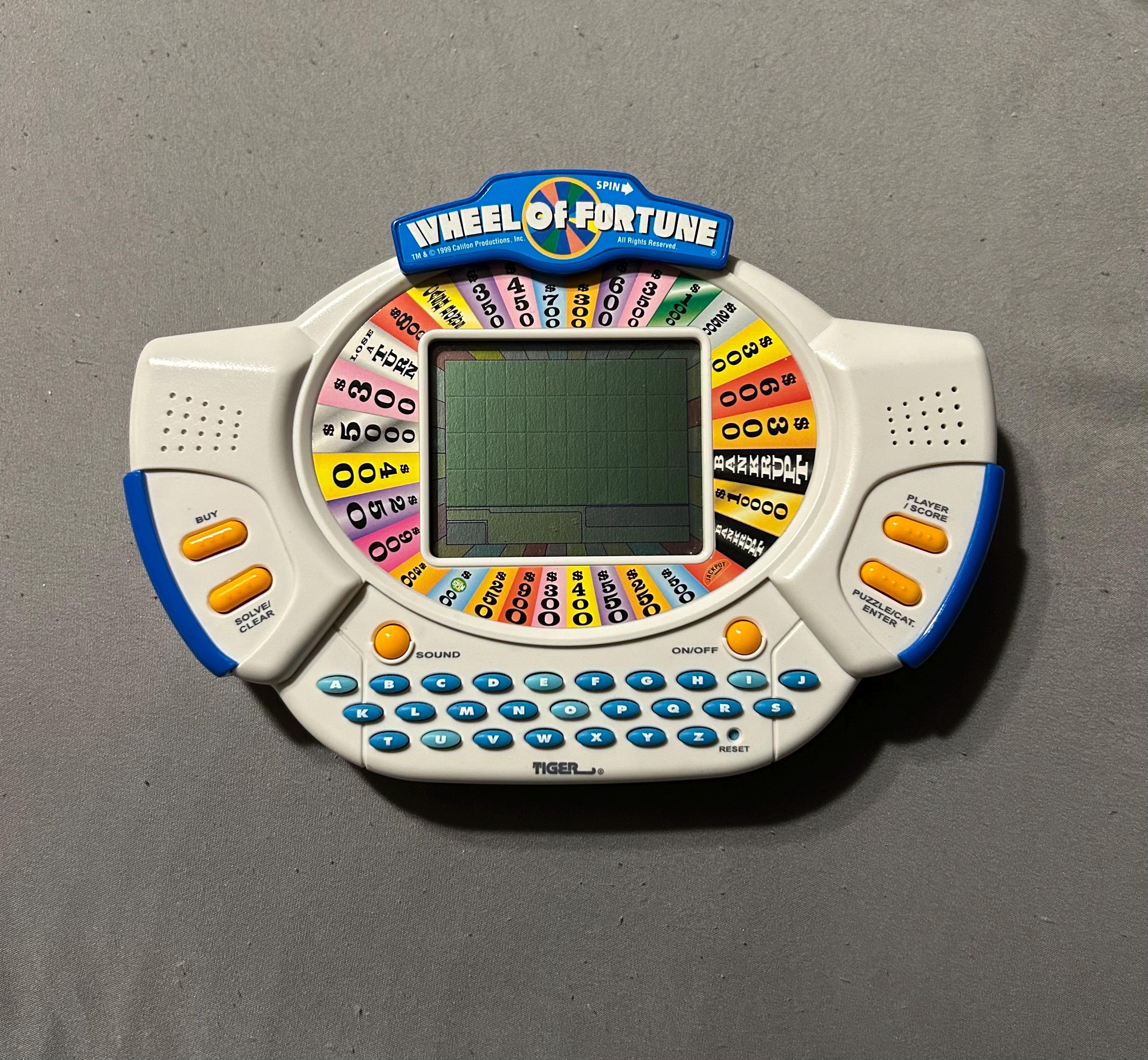 Vintage 1998 Wheel of Fortune Electronic Handheld Game - Battery
