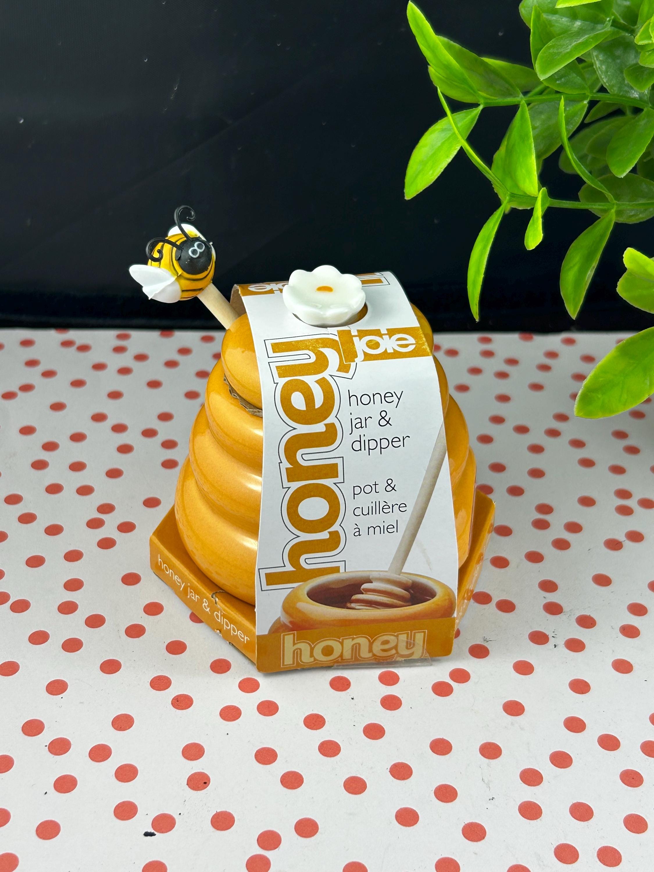 Joie ミニハニーポットとディッパービー ミニセラミックポットと木製