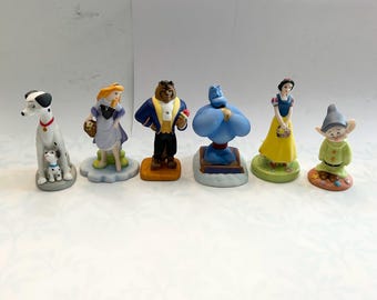 Vintage Walt Disney Figurines Ceramic Collectible 3" Tall