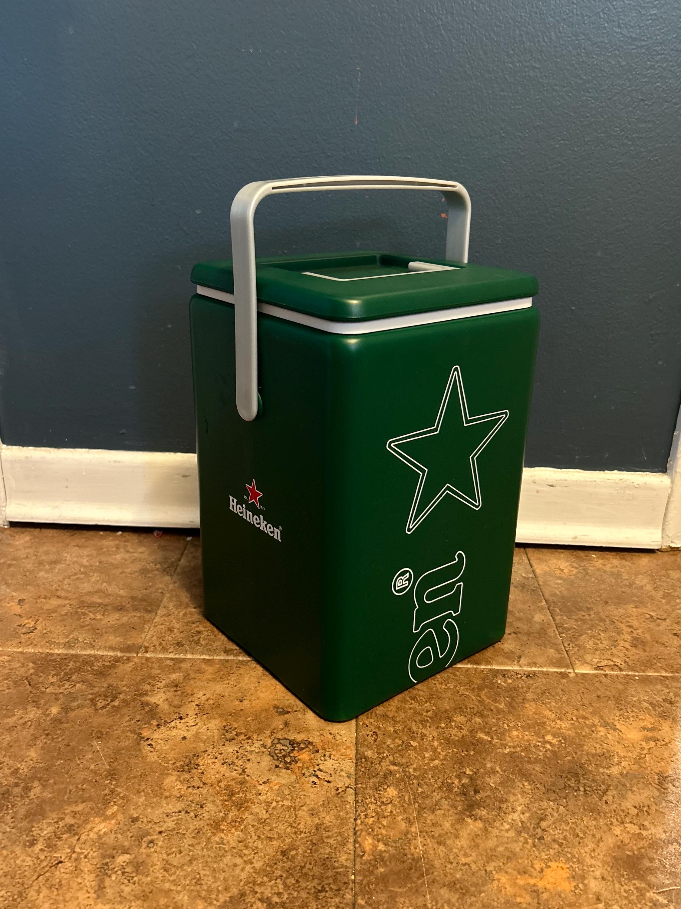 Heineken Insulated Cooler – Hard Sided Coolbox With Lid & Carry
