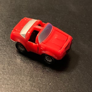 Vintage 1988 Micro Machines Galoob Red Camaro T-Top  - Deluxe Open Door Hood