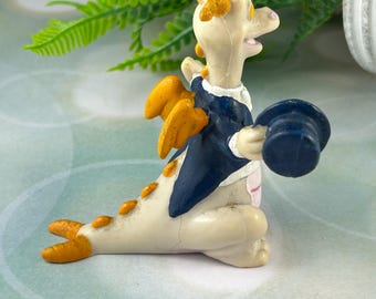Vintage 1982 Walt Disney PVC Figment Dragon Figure. Walt Disney