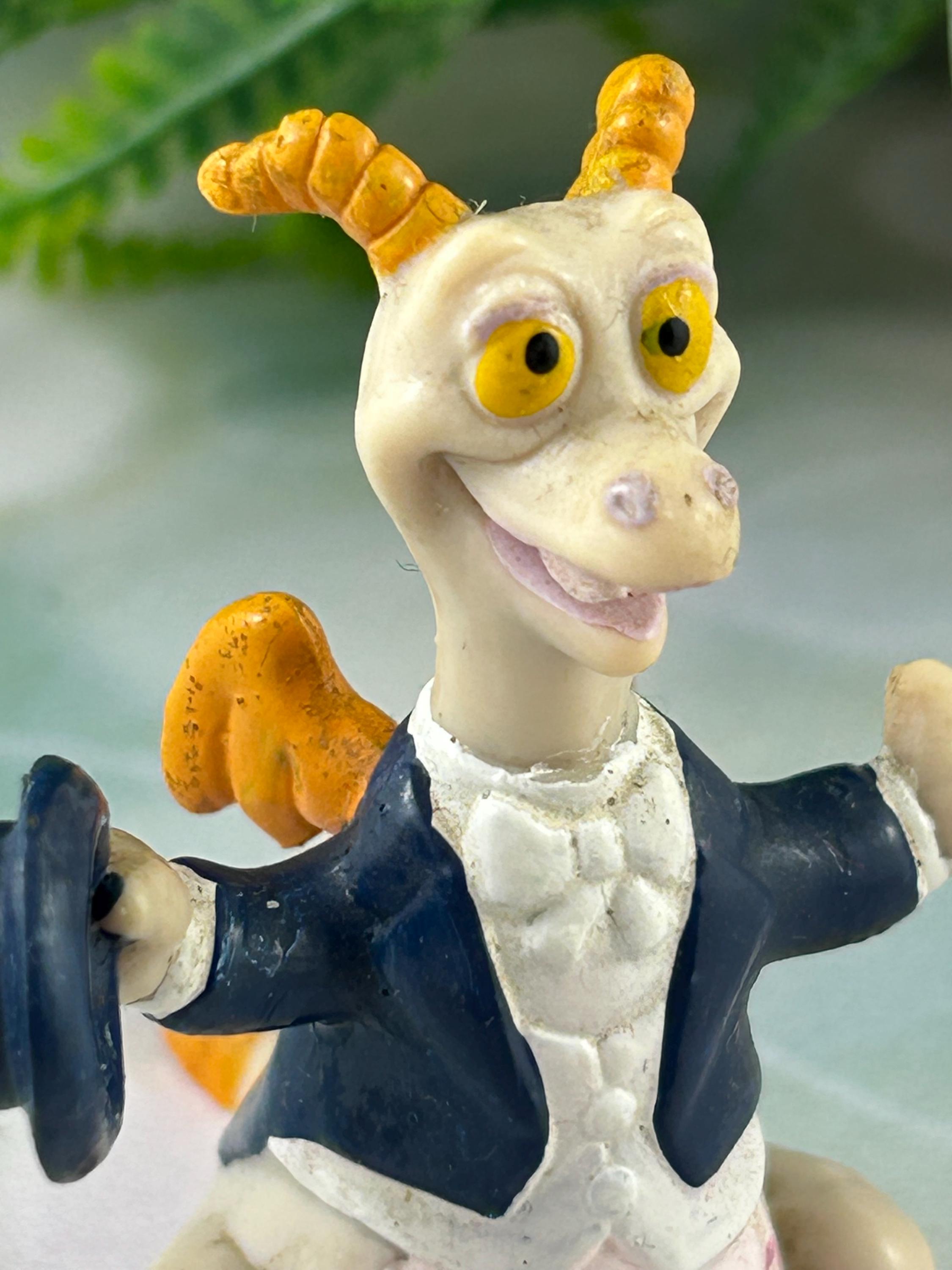 Vintage 1982 Walt Disney PVC Figment Dragon Figure. Walt Disney