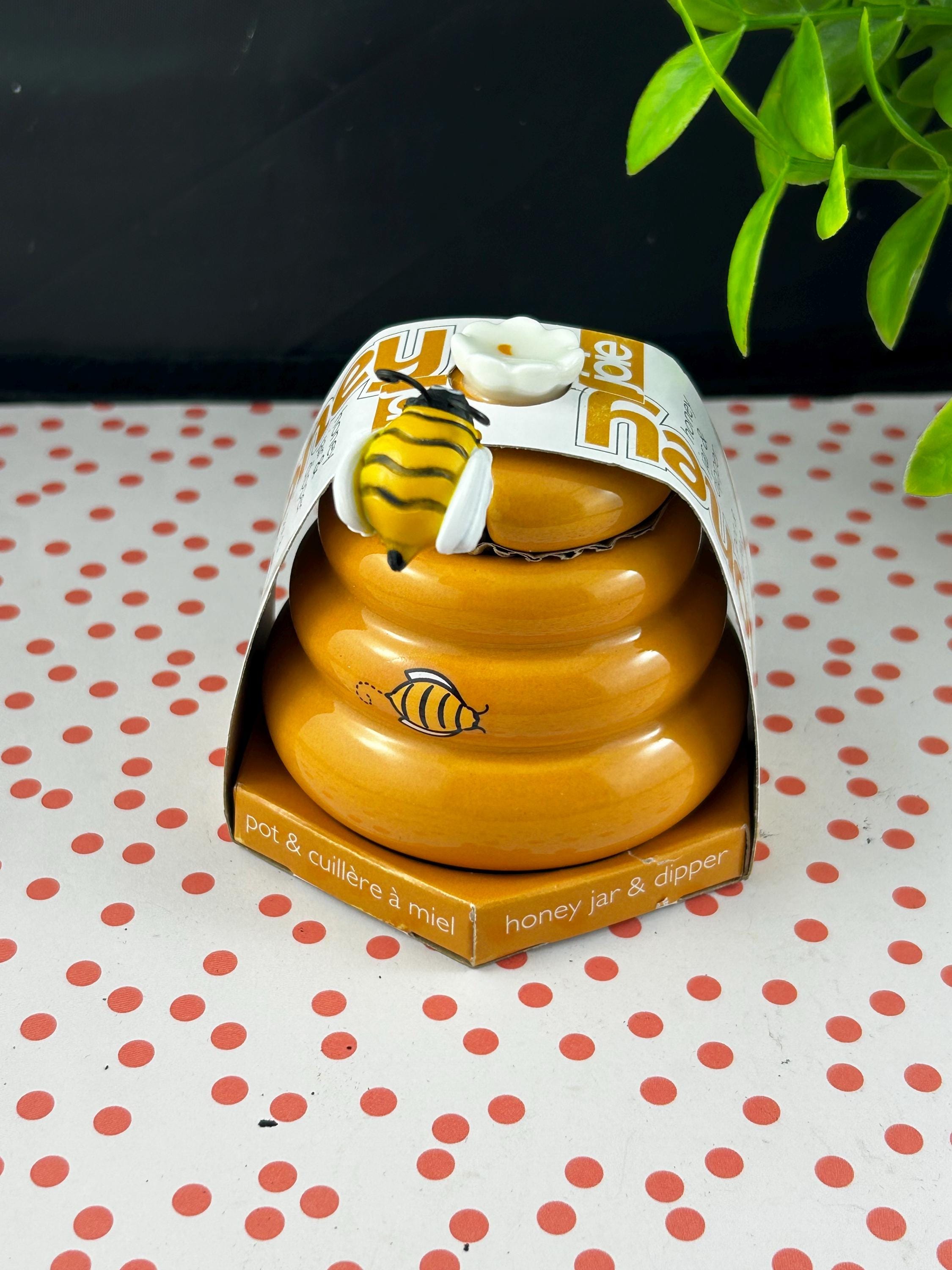 Joie ミニハニーポットとディッパービー ミニセラミックポットと木製