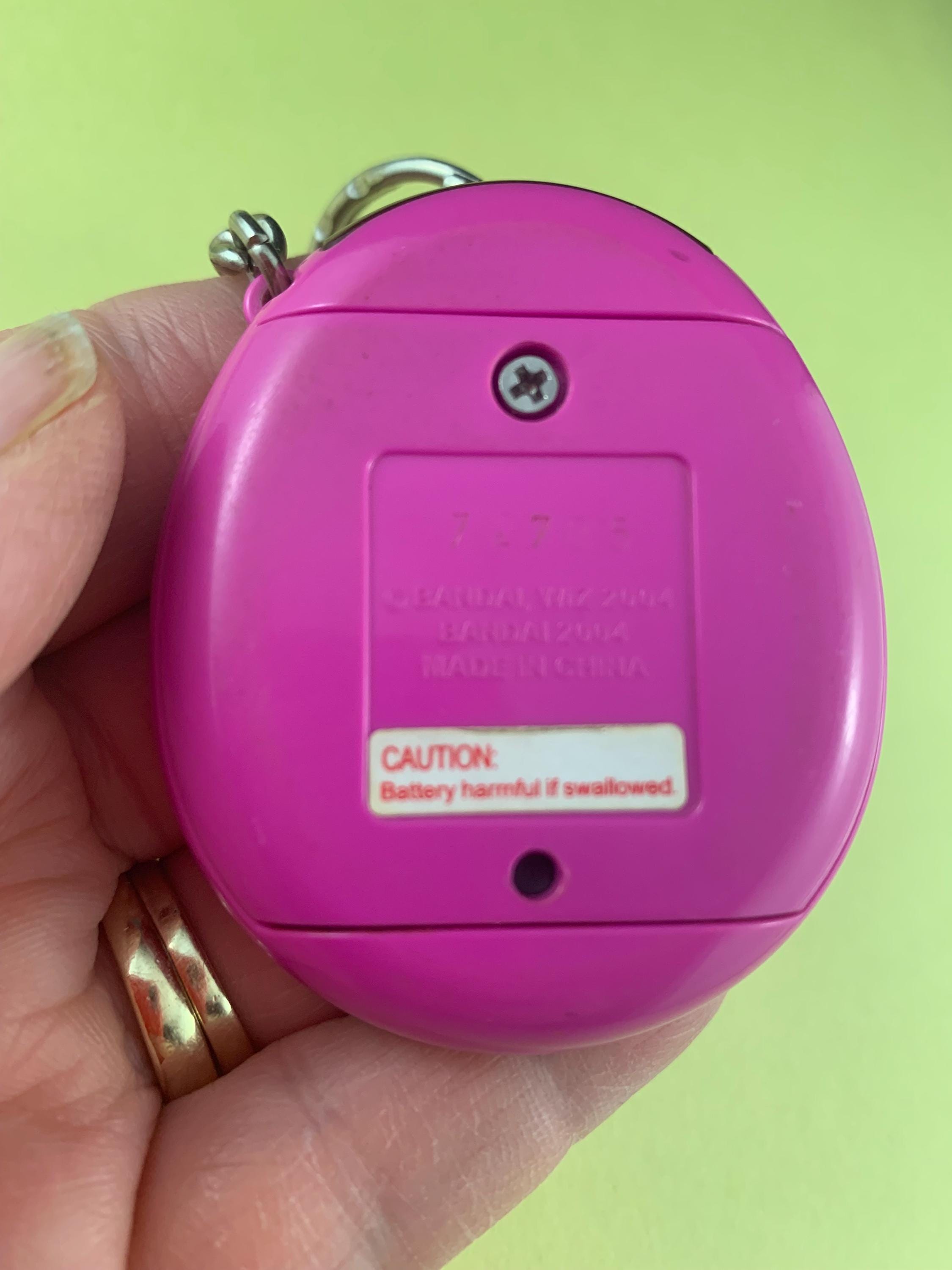 2004 Bandai Tamagotchi Connection Dark Fuchsia Pink With White and