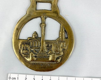 Vintage Horse Brass Medallion - Your Choice - London, Tower of London, The Palace, Windsor Castle, Crossed Skeleton Keys