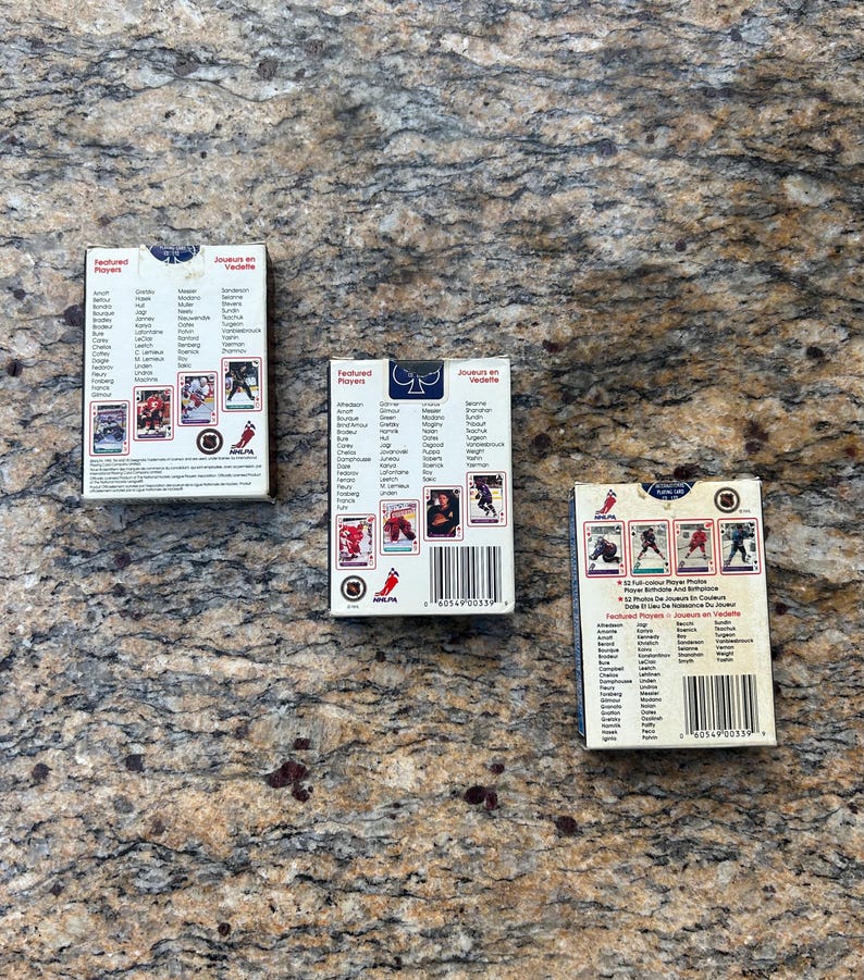 Vintage NHL Hockey Aces Bicycle Playing Cards. Cards in Mint Condition