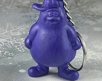 Vintage Mcdonald's Happy Meal Grimace Keychain - Mcdonald's Toy