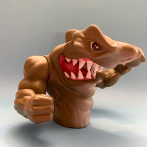 1994 Street Shark JAB Rubber Hand Puppet. Street Wise Designs VERY RARE Street Sharks Puppet