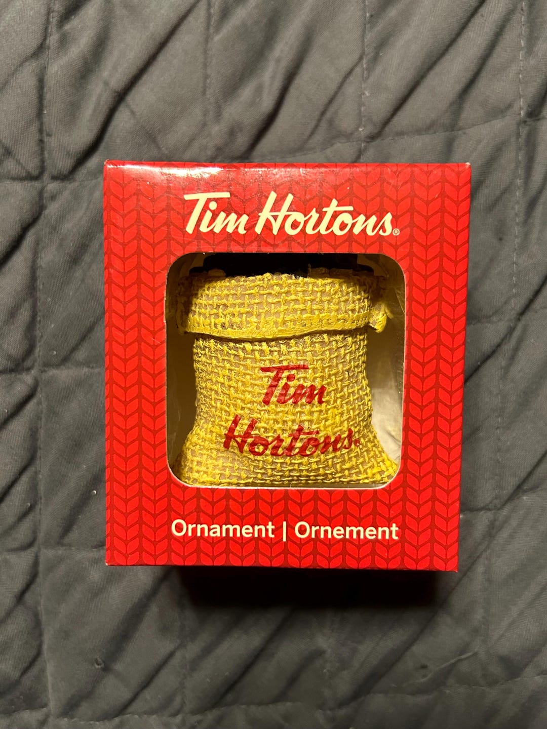 Tim Hortons Coffee Beans Bag Christmas Ornament. Warm Wishes. New in ...