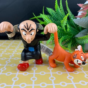 Figurines Schleich Peyo Gargamel 2.0418 et Azrael 2.0411 – Duo de méchants Schtroumpfs – Ensemble de collection vintage – Souvenirs de dessins animés classiques