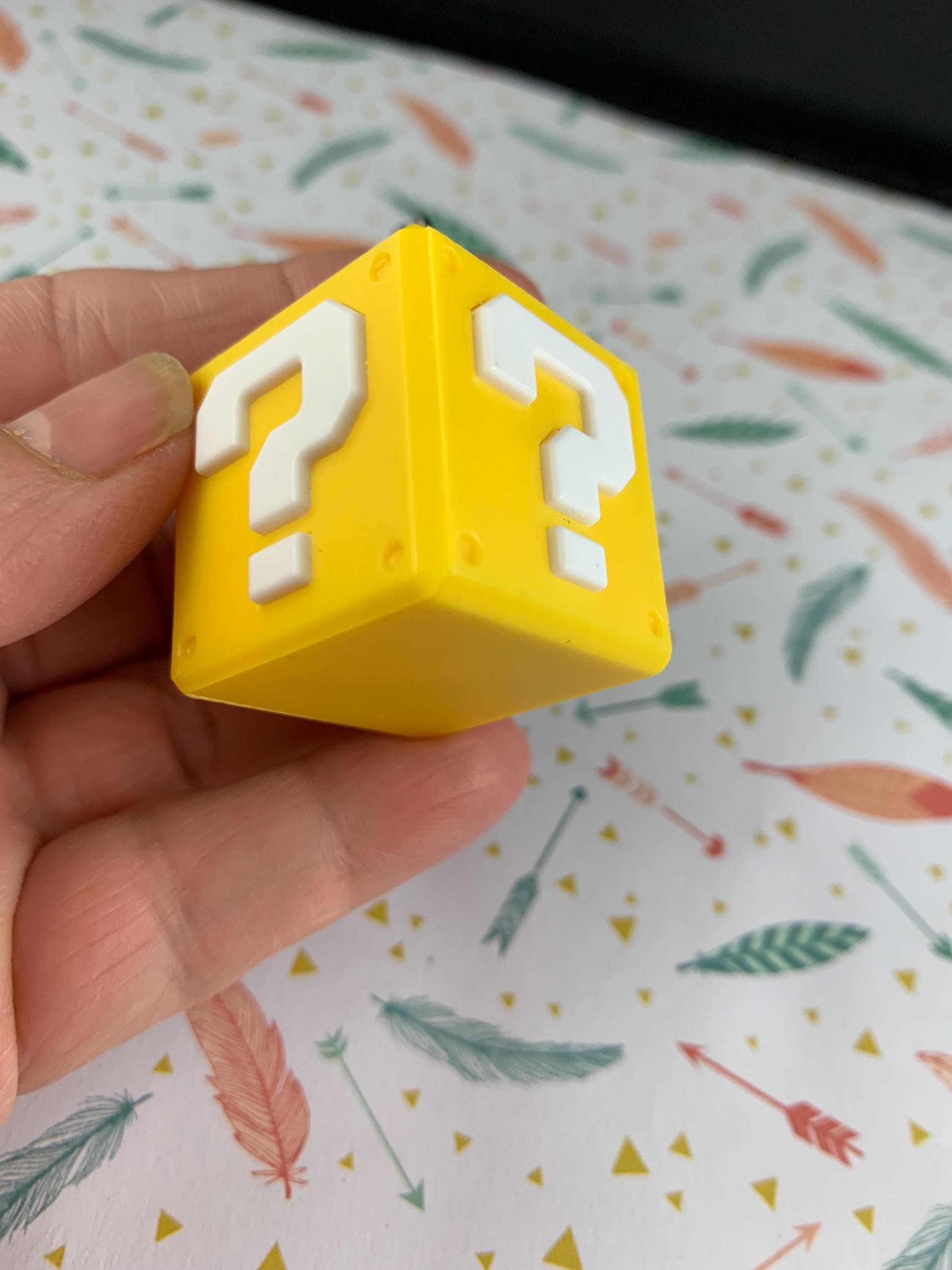 Super Mario Question Box Keychain Backpack Charm - Yellow Cube