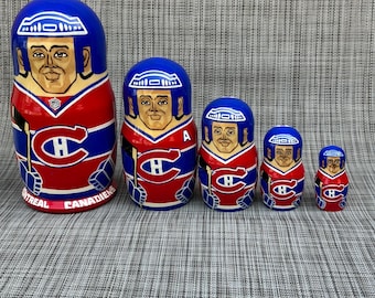 Montreal Canadiens NHL Nesting Dolls Matryoshka Set Gomez Markov Kostitsyn Mara Spacek Hockey Collectible