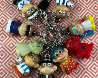 Star Awards Monkey Keychain Lot - 8 Pieces - Cute Collectible