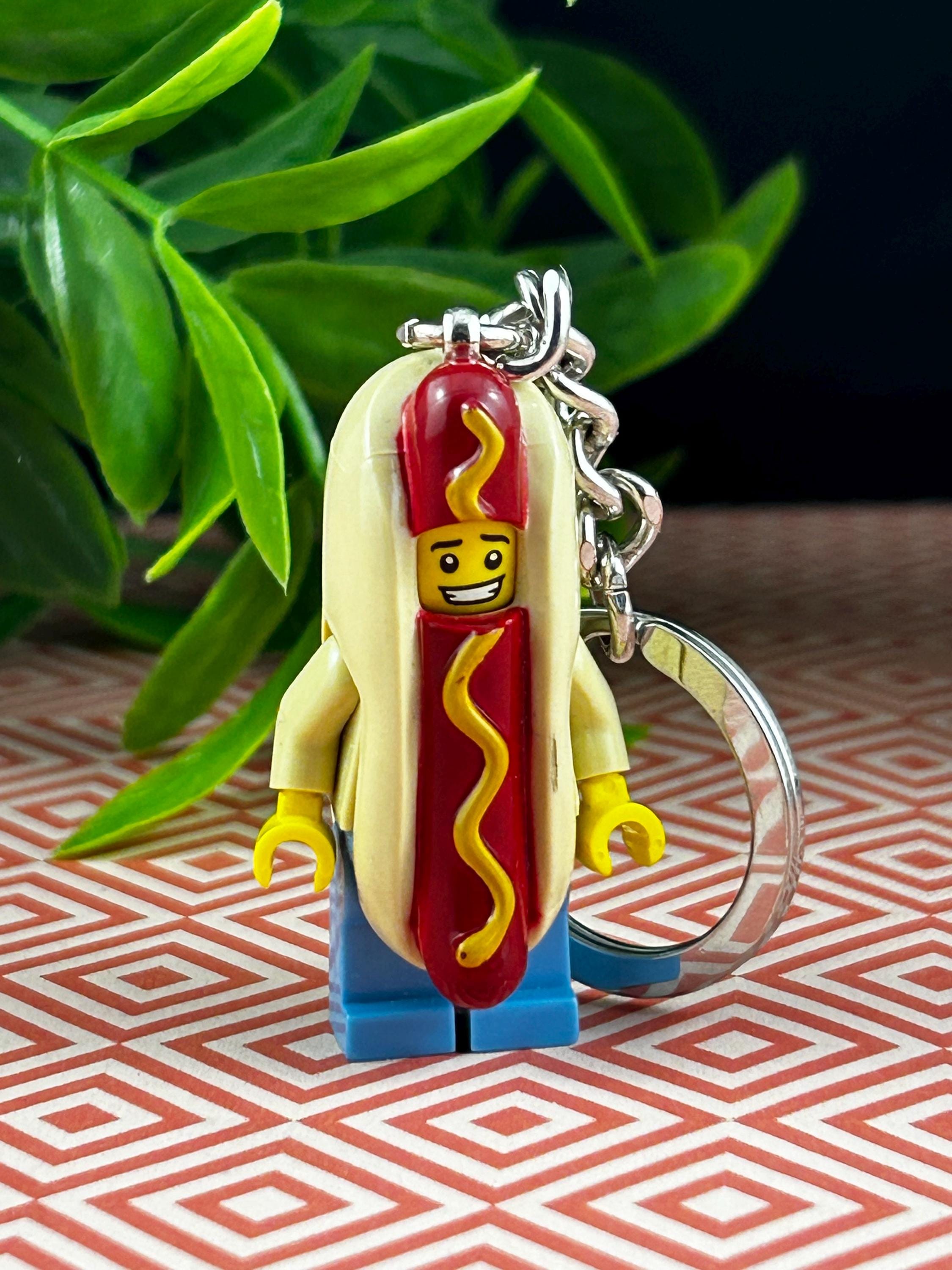 LEGO 853571 Hot Dog Guy Minifigure Keychain Keyring - Etsy