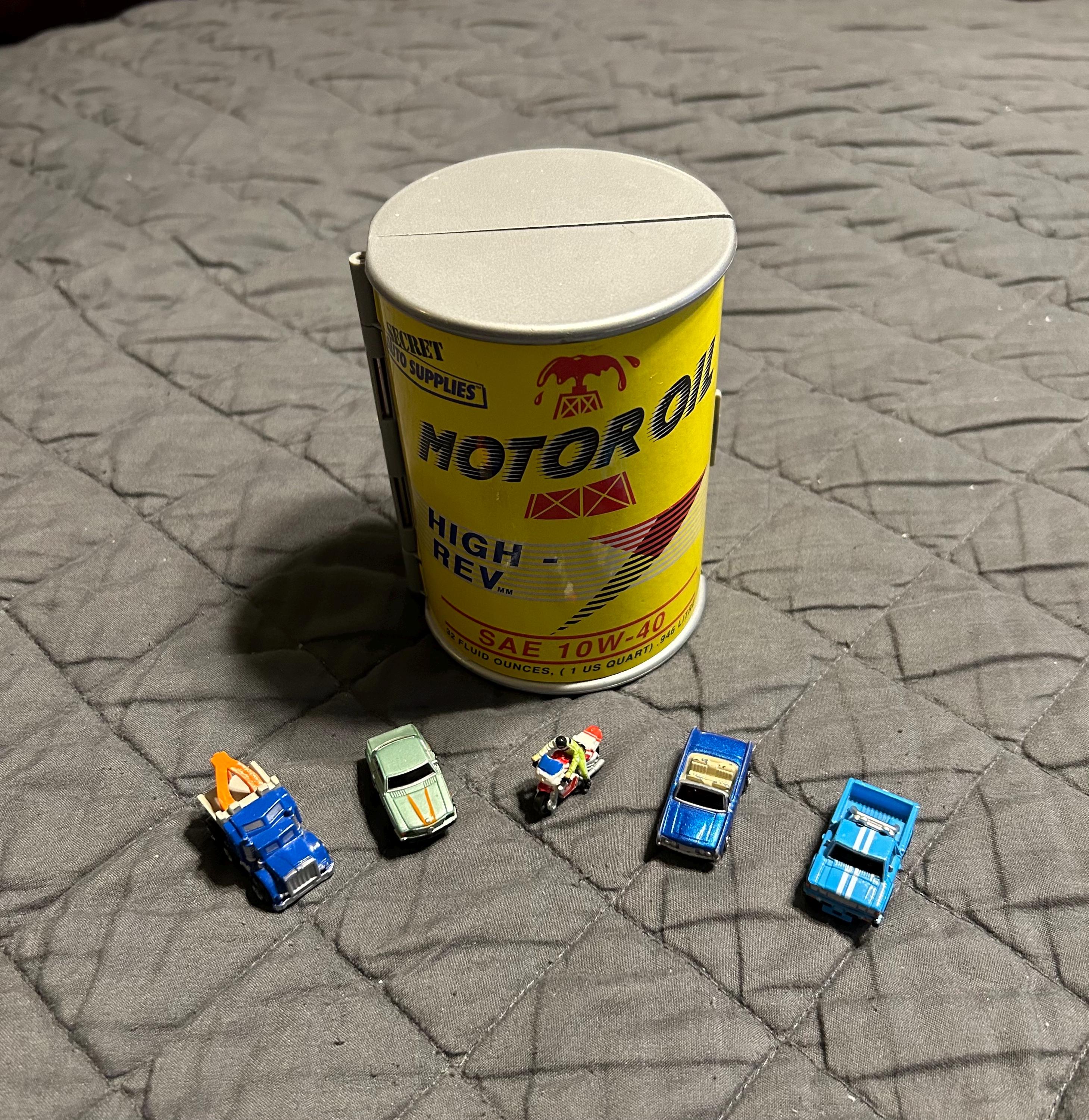 1989 Micro Machines Secret Auto Supplies Motor Oil Play Set With 5