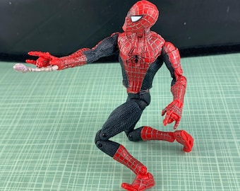 2003 Marvel Web Climbing Spider-man 2 Action Figure With Grey