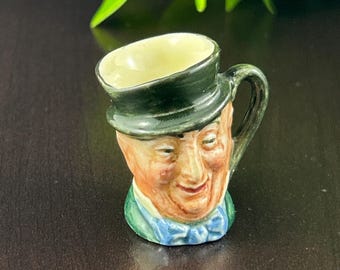 Vintage TINY Royal Doulton Mr. Micawber Character Mug | Charles Dickens 1.5”
