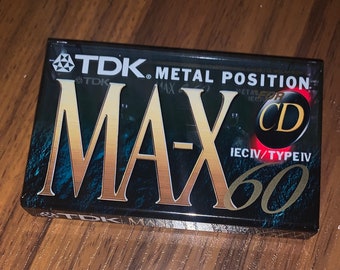 TDK MA-X 60 Metal Position Type IV iec iv. Brand New Still Sealed Cassette Tape