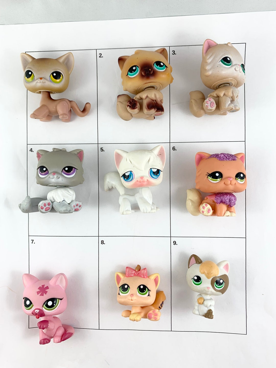 Littlest Pet Shop LPS Random 3 PC LPS Toys Set LPS Kitty Deer Puppy LPS Cat  Dog