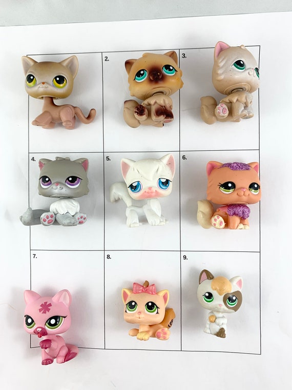 Authentic Original Littlest Pet Shop Cat and Kitten Collection U Choose 