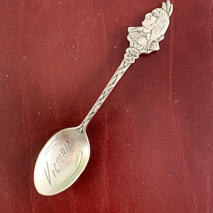 Antique Victoria Indian Chief Head Sterling Silver Spoon by BMCo. Made in Canada c1900