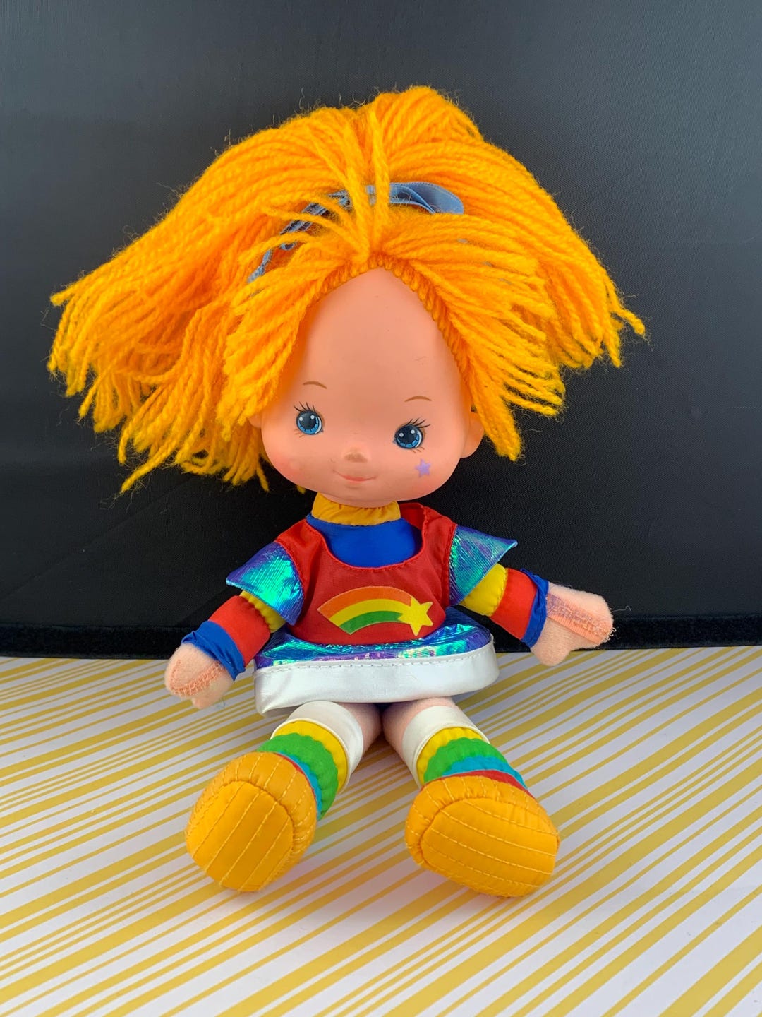 Vintage Rainbow Brite Sprite plush blue model Mattel (1983) – La Roue du Passé
