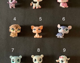 Authentic Hasbro Retired Discontinued Littlest Pet Shop LPS - You Choose Hedgehog, Armadillo, Cow, Lamb, Polar Bears, Rhino, Pig