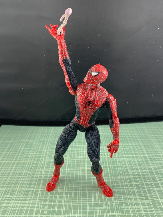 2003 Marvel Web Climbing Spider-man 2 Action Figure With Grey