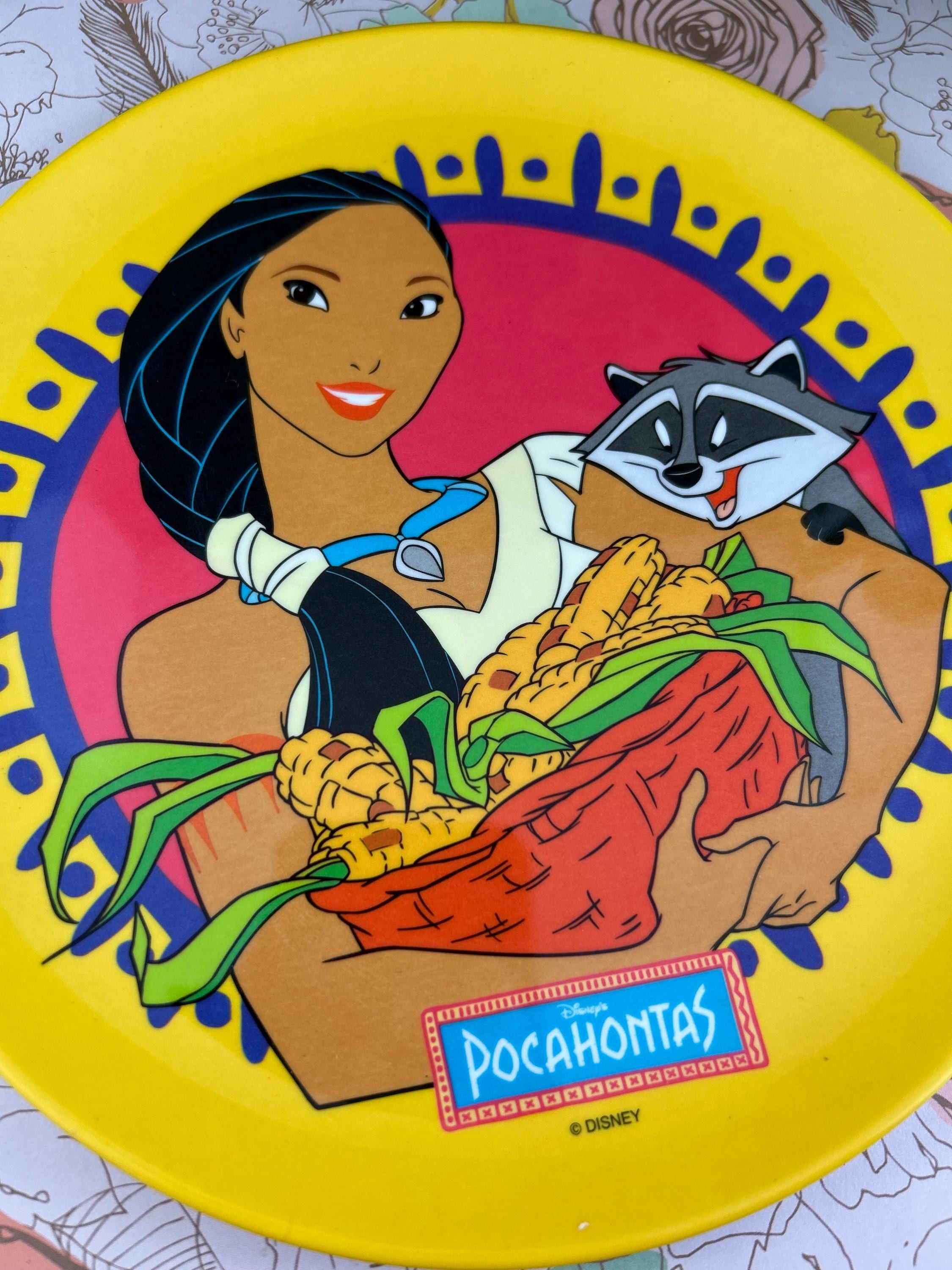 Vintage 1990's Zak Designs Disney Pocahontas Plate - Melamine