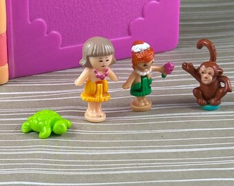 1995 Vintage Polly Pocket Glitter Island Storybook Playset