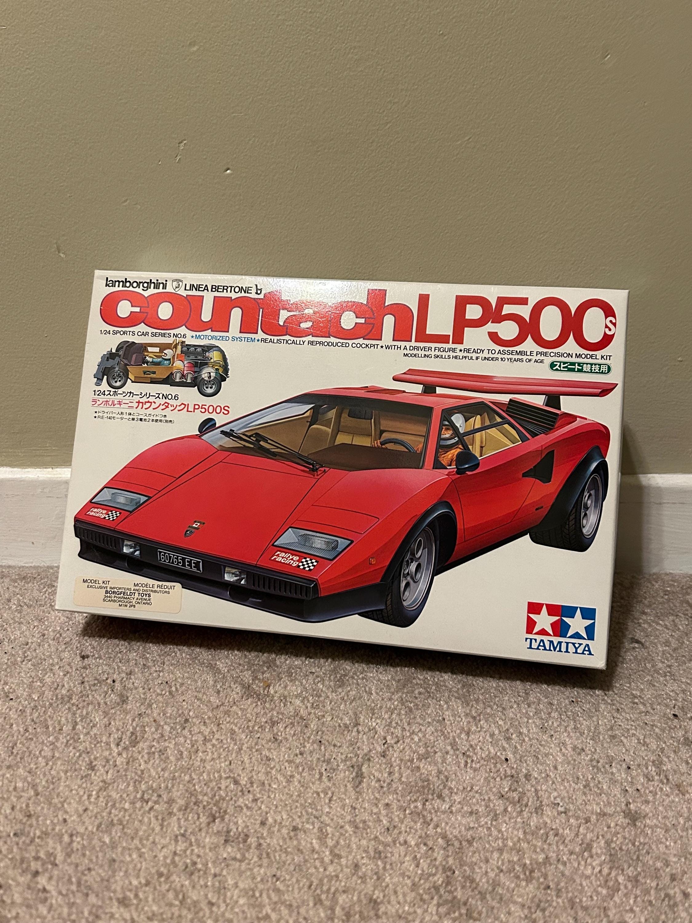 Vintage Tamiya 1:24 Lamborghini Countach LP500S Plastic