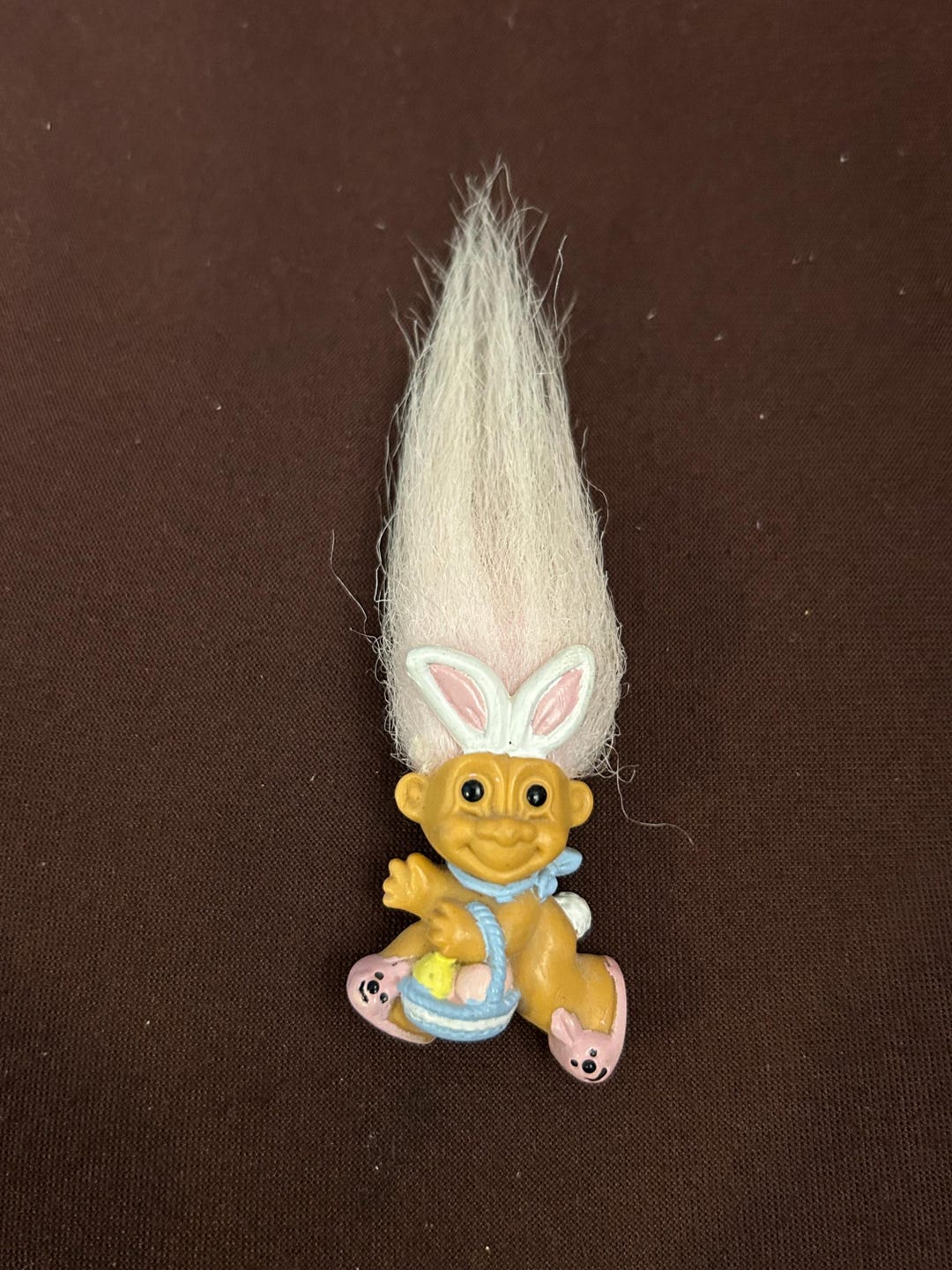 Vintage Troll 90s Russ Troll Pin Easter Bunny Rabbit Ears Egg Basket ...