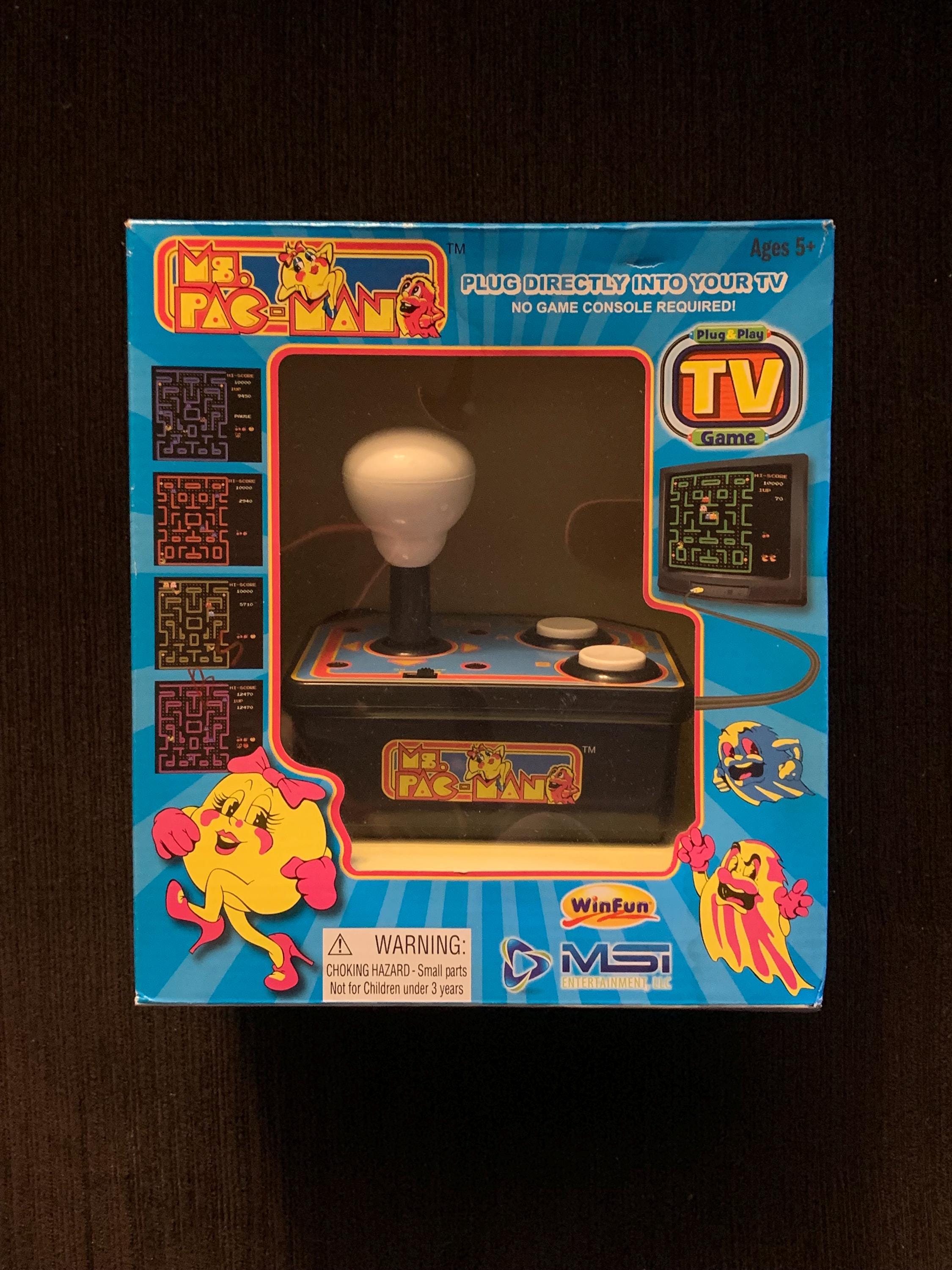 Sealed Ms. Pac-man Plug & Play TV Game – Winfun 1993 Bandai Namco