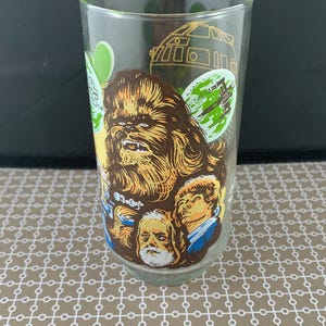 Bicchiere Chewbacca di Burger King del 1977 – Stoviglie da collezione vintage di Star Wars