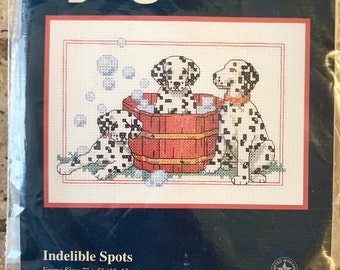 Vintage 1996 Dimensions Jiffy Counted Cross Stitch 16636 "Indelible Spots"