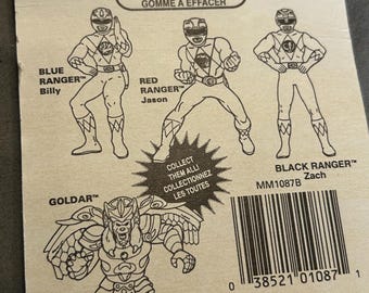 Vintage 1993 Saban Eraser Goldar Mighty Morphin Power Rangers - Etsy