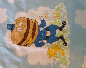 Vintage 1970s Mcdonald's Twin Flat Sheet Texmade Truprest II