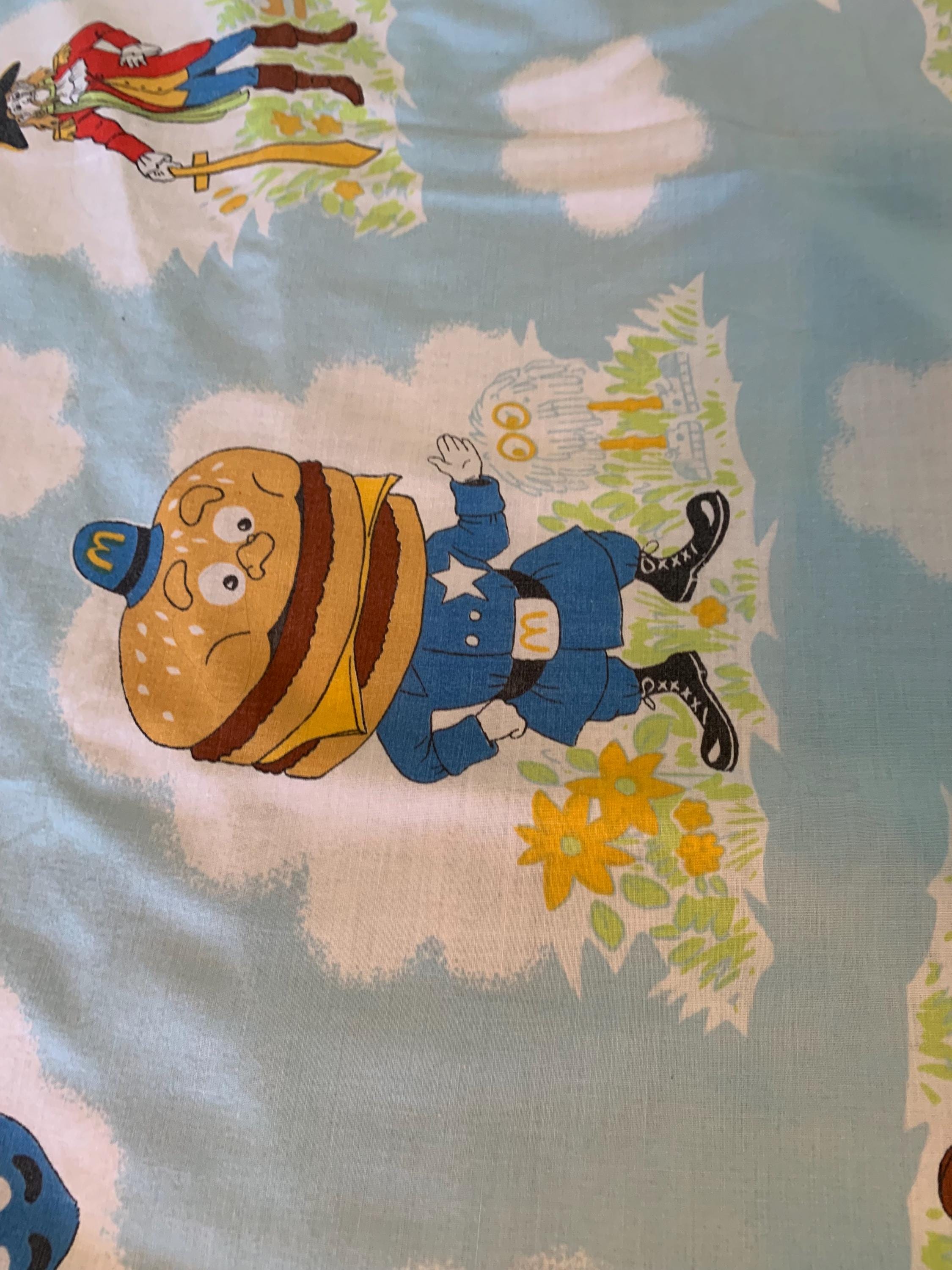 Vintage 1970s Mcdonald's Twin Flat Sheet Texmade Truprest II