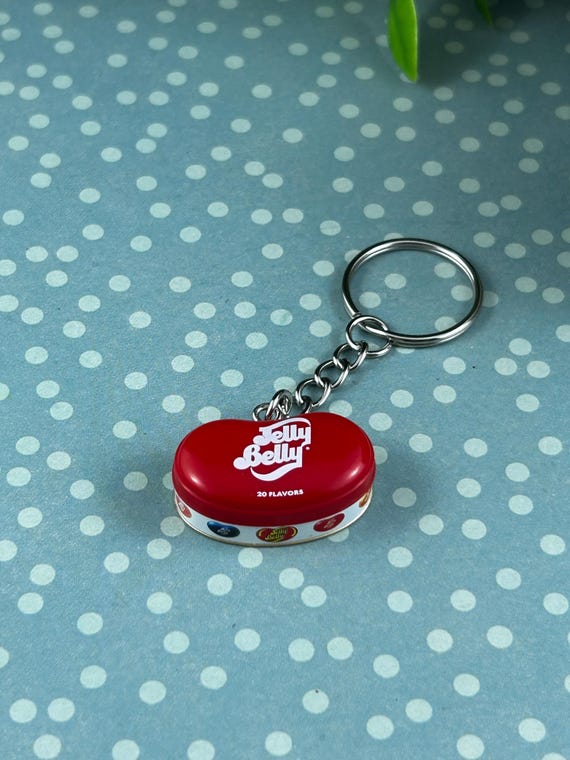 Mini Brands Jelly Belly Keychain – Upcycled Mini Food Keychain – Cute Gift for Foodies!
