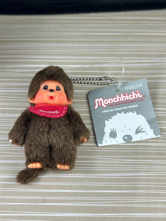 Cuddly 5” Sekiguchi Monchhichi Plush Keychain – the Perfect Cute