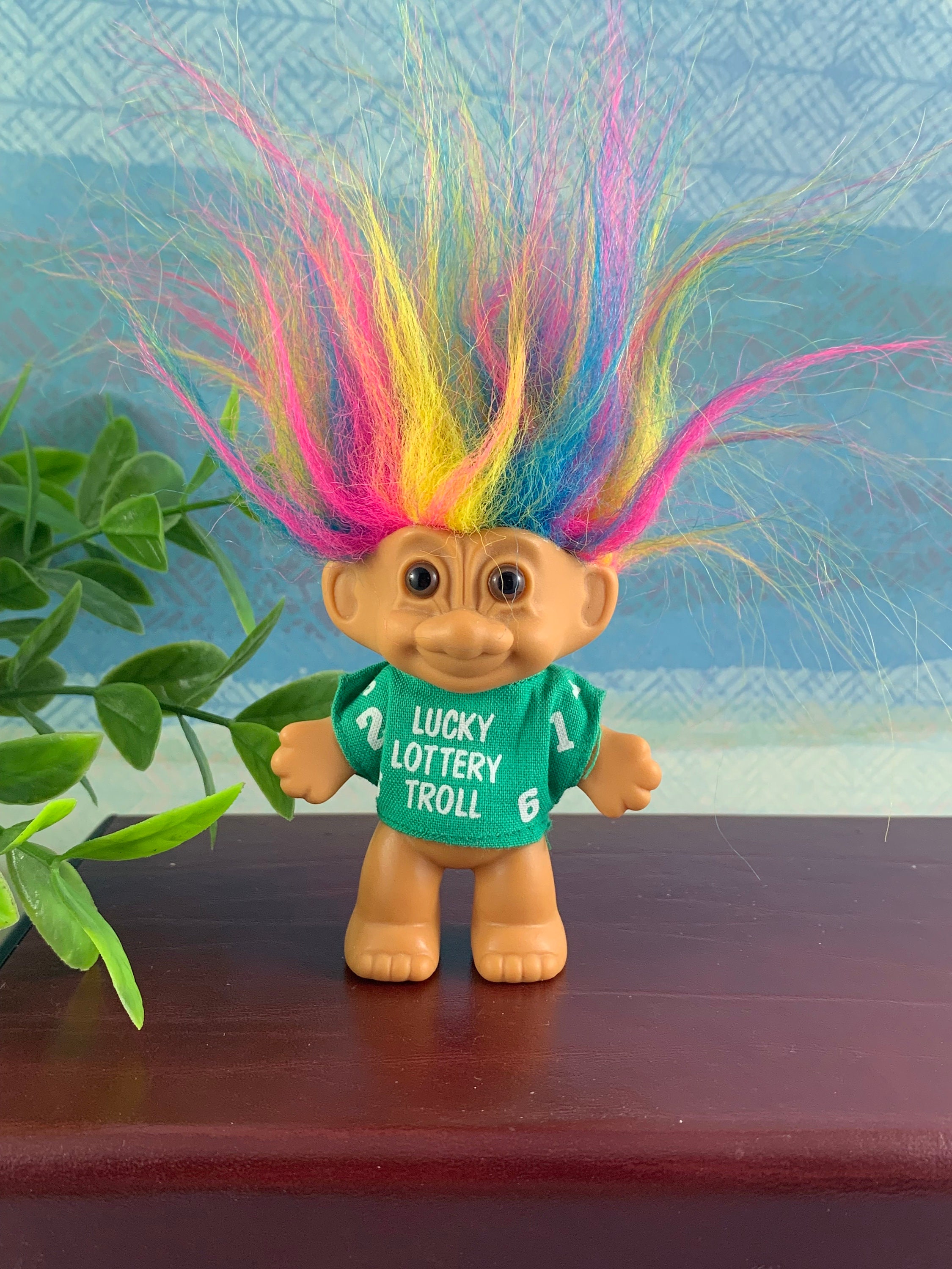 Lucky Lottery Rainbow Hair Troll by Russ - Etsy