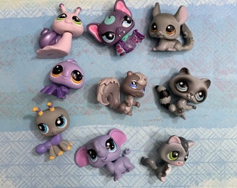 Authentic LPS - Animals Galore! U Pick! Chinchilla, Raccoon, Sugar Glider, Squirrel, Ant, Elephant, Spider, Snail, Bat - Littlest Pet Shop