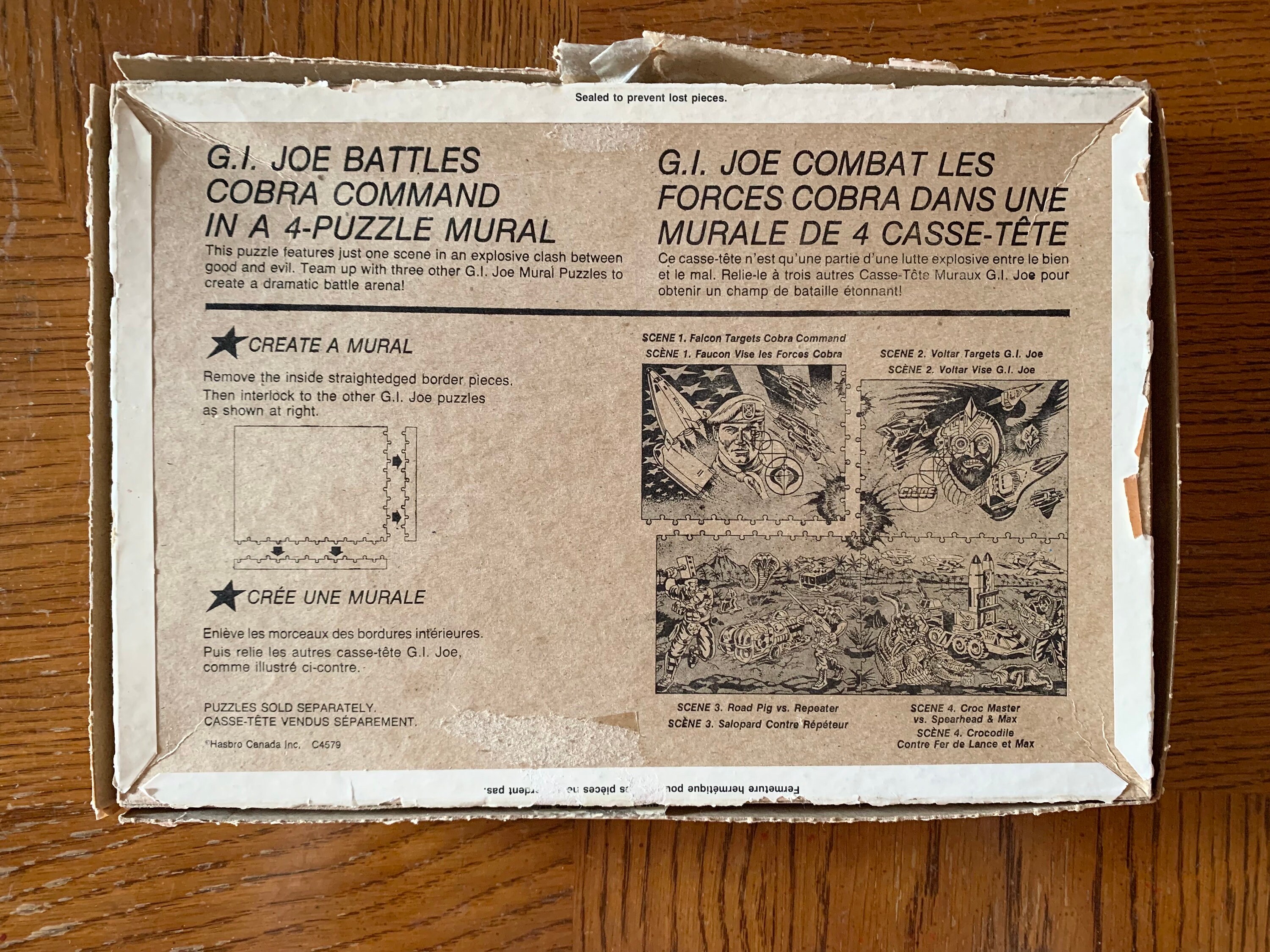 C-C-Bのパズル Vintage GI JOE Mural Puzzle - Milton Bradley MB Hasbro 221 Piece