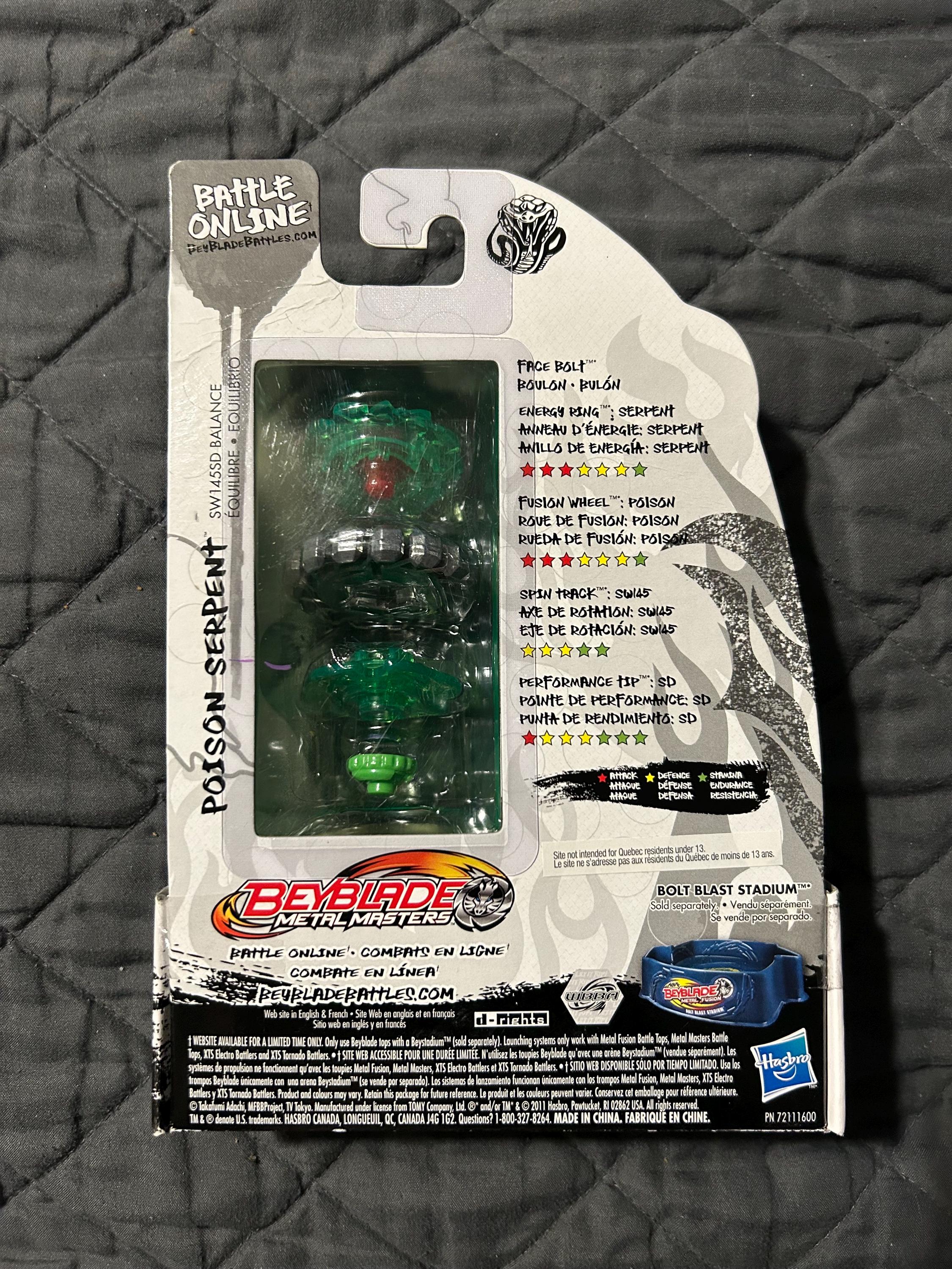 Beyblade Metal Masters - Sonic Series Poison Serpent Exclusive BB