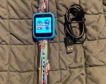 Accutime Sonic The Hedgehog Interactive Kids Touch Screen Watch.  Digital Sega Game Watch