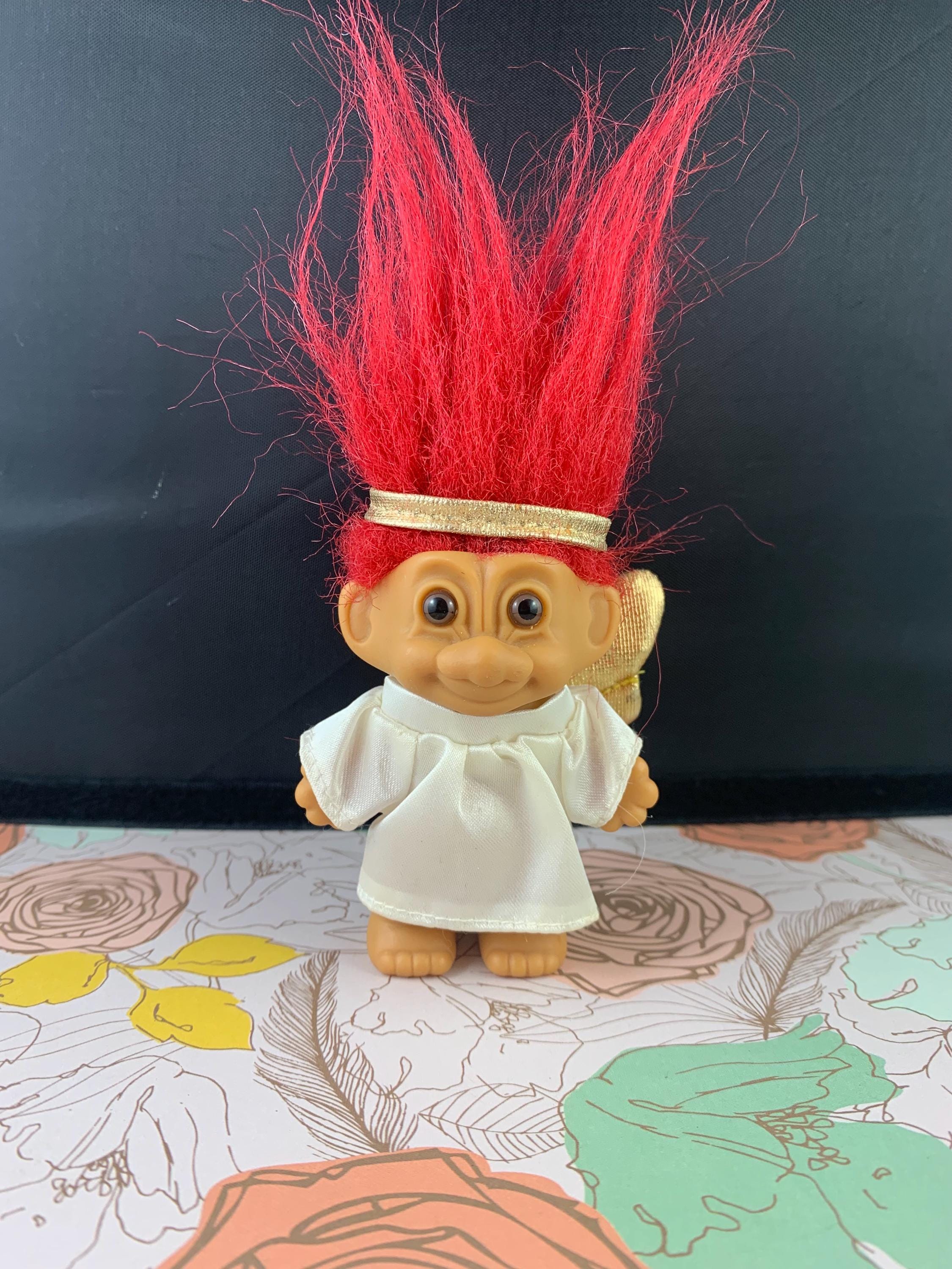 Vintage Russ Angel Troll – Red Hair Troll With Wings – 90s