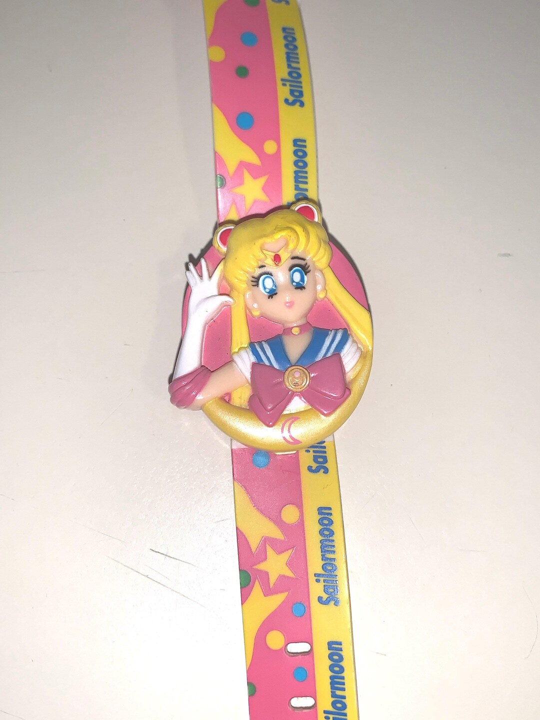 RARE Sailor Moon 1992 Vintage Digital Pop Open Watch Anime