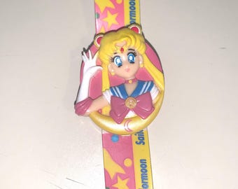 RARE Sailor Moon 1992 Vintage Digital Pop Open Watch - Anime Collector - Sailor Moon Super Fan