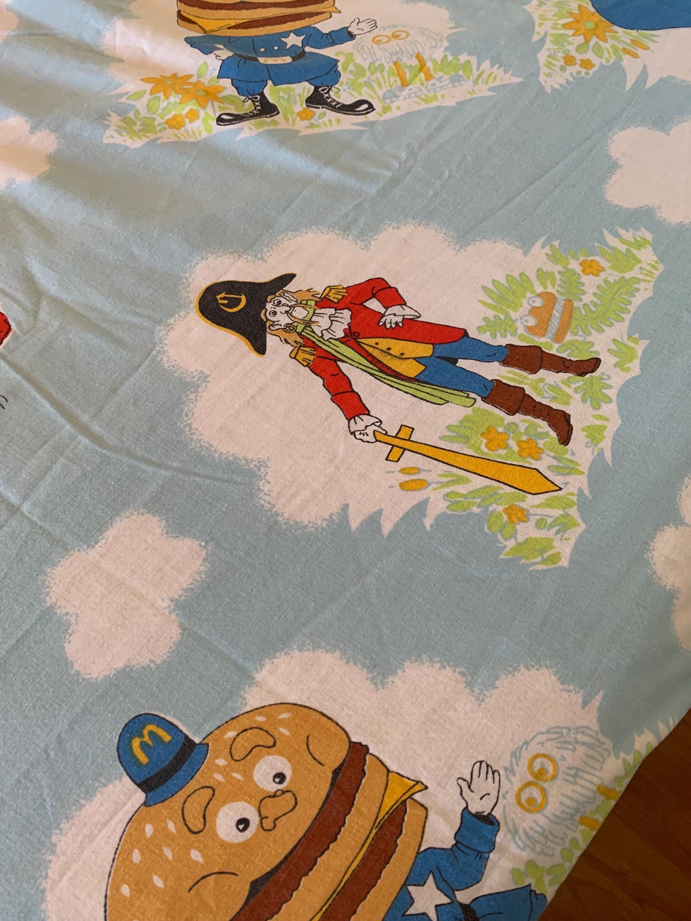 Vintage 1970s Mcdonald's Twin Flat Sheet Texmade Truprest II